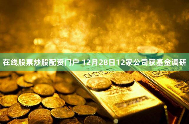 在线股票炒股配资门户 12月28日12家公司获基金调研
