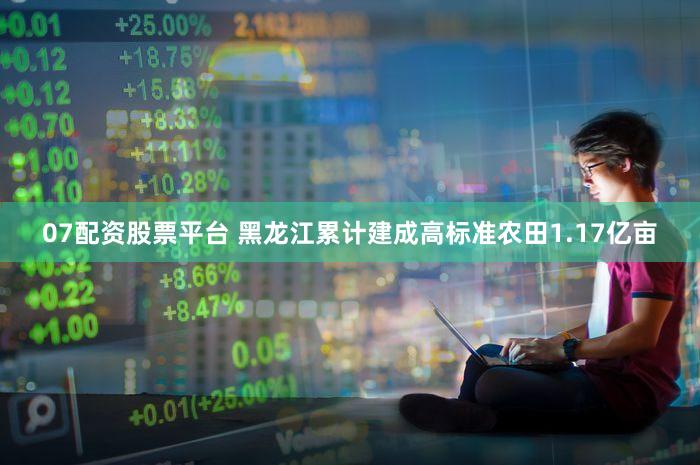 07配资股票平台 黑龙江累计建成高标准农田1.17亿亩